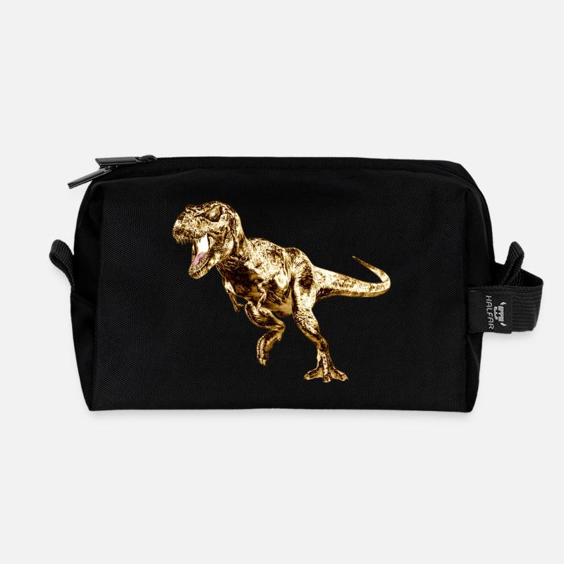 Prähistorischer Dinosaurier Druck - Recycelte Kulturtasche - Schwarz
