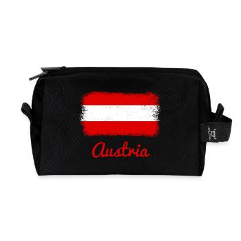 Austria Nationalflagge austria flag - Recycelte Kulturtasche - Schwarz - Vorne