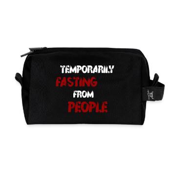 Fasting people - Recycelte Kulturtasche - Schwarz - Vorne