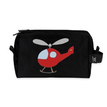 helicopter - Recycled Toiletry Zip Bag - black - Front