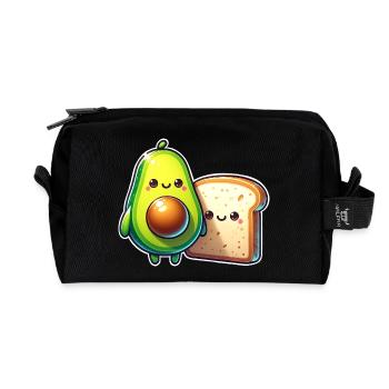 Avocado Toast - Recycled Toiletry Zip Bag - black - Front