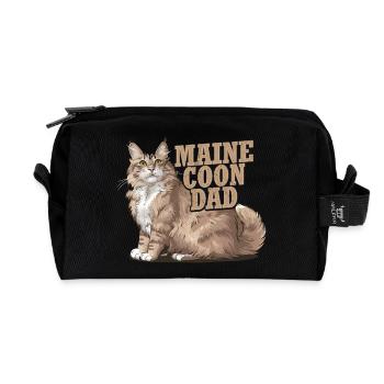 Maine Coon Dad Cat Kitten Father - Recycelte Kulturtasche - Schwarz - Vorne
