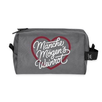 Manche mögens weinrot - Recycelte Kulturtasche - Anthrazit - Vorne