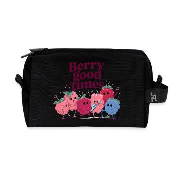 Berry Good Times Beeren Rote Früchte - Recycelte Kulturtasche - Schwarz - Vorne