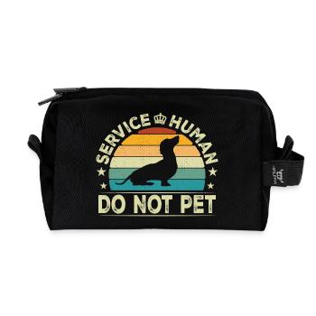 Service Human - Recycled Toiletry Zip Bag - black - Front