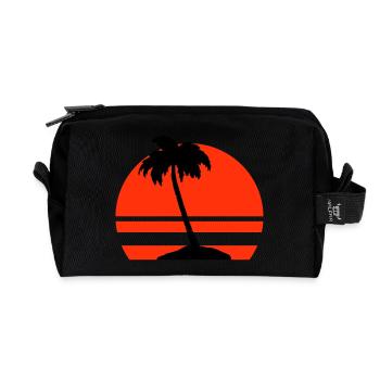 Palm Island - Recycled Toiletry Zip Bag - black - Front