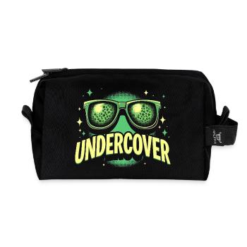 Lunettes de soleil drôles et costume de discours infiltré - Trousse de toilette en tissu recyclé - noir - Devant