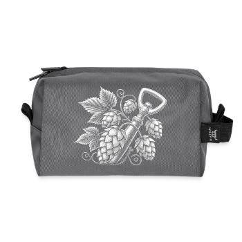 Hops - Recycled Toiletry Zip Bag - anthracite - Front