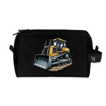 Planierraupe groß - Recycelte Kulturtasche - Schwarz - Vorne
