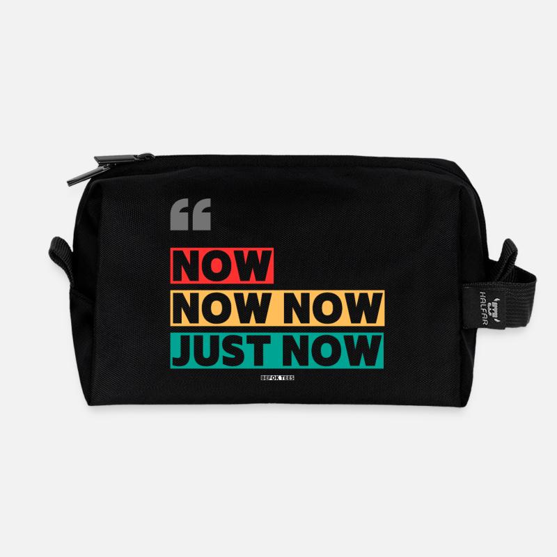 now now - Recycled Toiletry Zip Bag - black