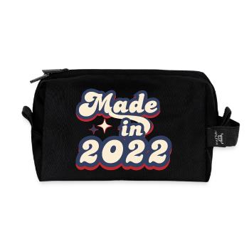 Hergestellt im Jahr 2022 Retro - Recycelte Kulturtasche - Schwarz - Vorne