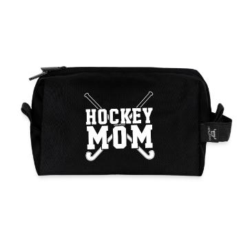 Hockey Mom – Proud Field Hockey Mom - Recycled Toiletry Zip Bag - black - Front