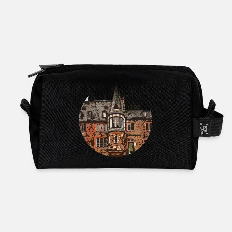 1250 Deutsches Haus Ost - Recycelte Kulturtasche - Schwarz