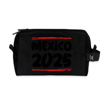Mexico 2025 Saying - Recycled Toiletry Zip Bag - black - Front