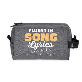 Fluent In Song Lyrics Singing Singer - Recycelte Kulturtasche - Anthrazit - Vorne