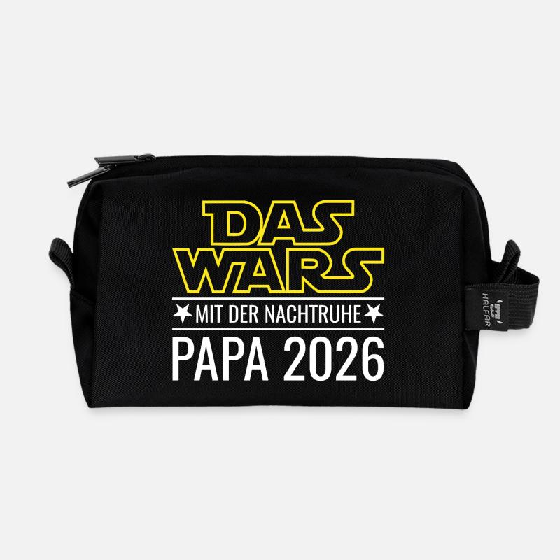 Papa 2026 - Das wars mit der Nachtruhe - Recycelte Kulturtasche - Schwarz