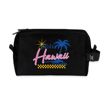 Aloha - Hawaii - USA - United States of America - Recycled Toiletry Zip Bag - black - Front