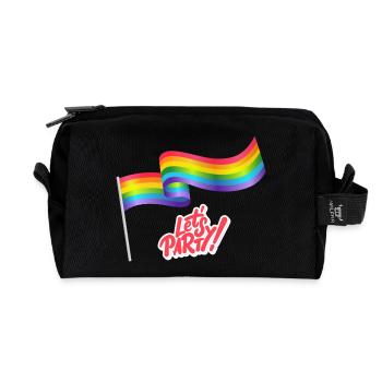 Pride Party Lets Go - Recycelte Kulturtasche - Schwarz - Vorne