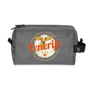 Tenerife, îles Canaries, Espagne, souvenir - Trousse de toilette en tissu recyclé - anthracite - Devant