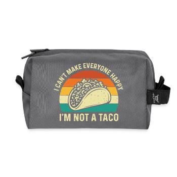 I Can't Make Everyone Happy I'm Not A Taco - Recycled Toiletry Zip Bag - anthracite - Front