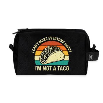 Ich kann nicht alle glücklich machen Ich bin kein Taco - Recycelte Kulturtasche - Schwarz - Vorne