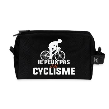 Ich kann nicht, ich habe Radfahren. - Recycelte Kulturtasche - Schwarz - Vorne