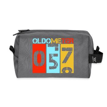 Oldometer 57 Drôle 57e anniversaire rétro - Trousse de toilette en tissu recyclé - anthracite - Devant