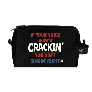Communauté de musique folk Shanty Crew - Trousse de toilette en tissu recyclé - noir - Devant