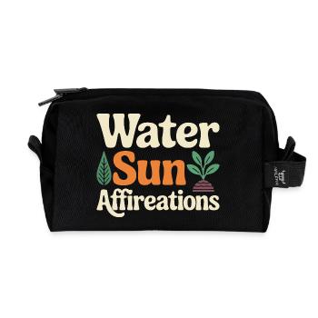 Water Sun Affireations Natur Design - Recycelte Kulturtasche - Schwarz - Vorne