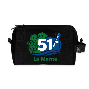 La Marne 51 Vineyard - Recycled Toiletry Zip Bag - black - Front