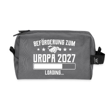 Werdender Uropa 2027 Beförderung Loading - Recycelte Kulturtasche - Anthrazit - Vorne