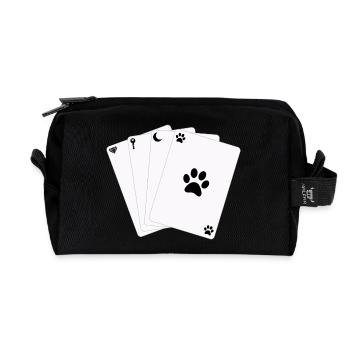 Jeu de cartes Jeu de cartes Symboles de Vie - Trousse de toilette en tissu recyclé - noir - Devant