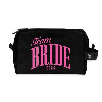 Team Bride Hen Party Bachelorette Party 2026 - Recycled Toiletry Zip Bag - black - Front