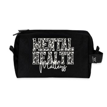 Mental Health Matters Floral Shirt – Mental Health - Recycelte Kulturtasche - Schwarz - Vorne