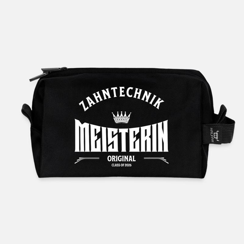 Master Dental Technician Class of 2026 - Recycled Toiletry Zip Bag - black