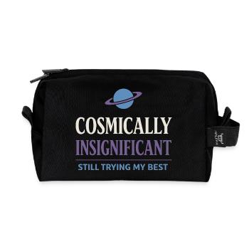 Existential humor, nihilism, humor, - Recycled Toiletry Zip Bag - black - Front