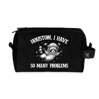 Houston I Have So Many Problems - Recycled Toiletry Zip Bag - black - Front