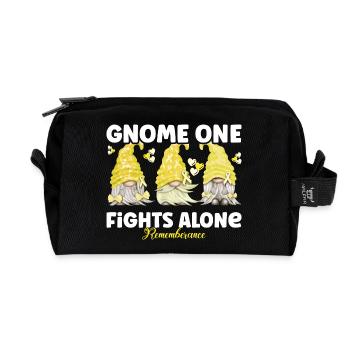 Gnome Un combat seul Mémoire Jaune - Trousse de toilette en tissu recyclé - noir - Devant