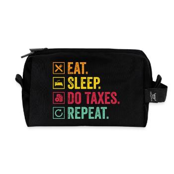 Manger Contrôle du sommeil Répéter - Trousse de toilette en tissu recyclé - noir - Devant