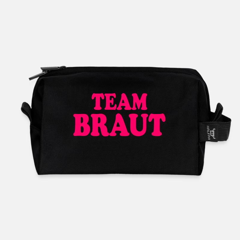 Team braut - Recycelte Kulturtasche - Schwarz