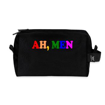 Ah men - Recycled Toiletry Zip Bag - black - Front