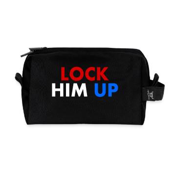 Lock him up - Recycelte Kulturtasche - Schwarz - Vorne