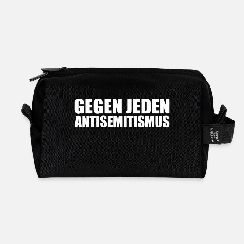 Gegen jeden antisemitismus - Recycelte Kulturtasche - Schwarz
