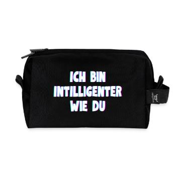 Ich bin intelligenter wie du - Recycelte Kulturtasche - Schwarz - Vorne