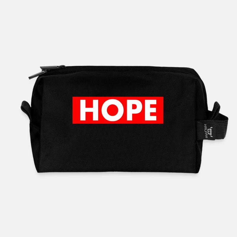 Hope - Recycelte Kulturtasche - Schwarz