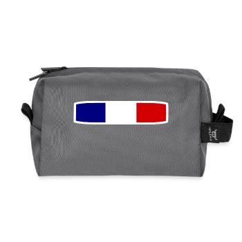 FRANCE - Recycled Toiletry Zip Bag - anthracite - Front