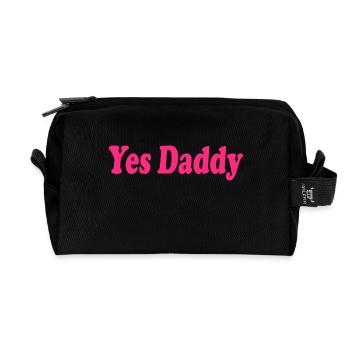 Yes daddy - Recycled Toiletry Zip Bag - black - Front