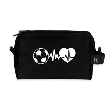 fußball - Recycelte Kulturtasche - Schwarz - Vorne