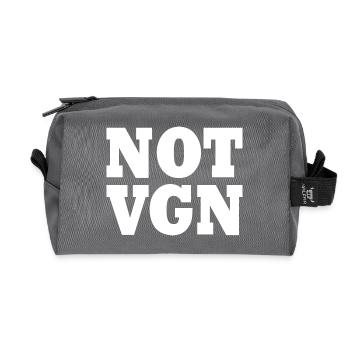 Not vegan - Recycelte Kulturtasche - Anthrazit - Vorne