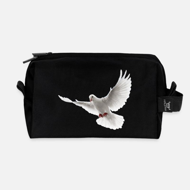 Taube - Recycelte Kulturtasche - Schwarz